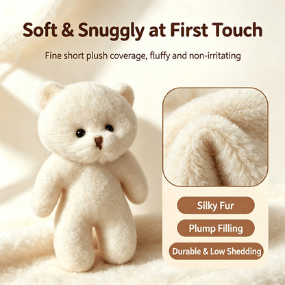 2/4/6pcs Mini Bear Pet Plush Toys, Stress Relief And Fun Dolls for Dogs And Cats, Soft And Durable, Companionship And Entertainment, Home Sofa Interactive Play, Short Plush Safe Fabric, Small Pet Comfort And Gifts