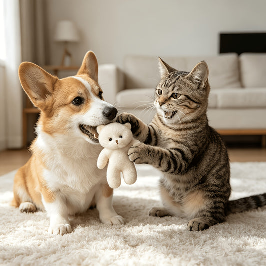 2/4/6pcs Mini Bear Pet Plush Toys, Stress Relief And Fun Dolls for Dogs And Cats, Soft And Durable, Companionship And Entertainment, Home Sofa Interactive Play, Short Plush Safe Fabric, Small Pet Comfort And Gifts
