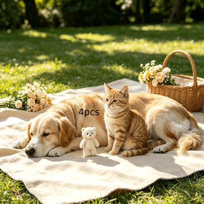 2/4/6pcs Mini Bear Pet Plush Toys, Stress Relief And Fun Dolls for Dogs And Cats, Soft And Durable, Companionship And Entertainment, Home Sofa Interactive Play, Short Plush Safe Fabric, Small Pet Comfort And Gifts