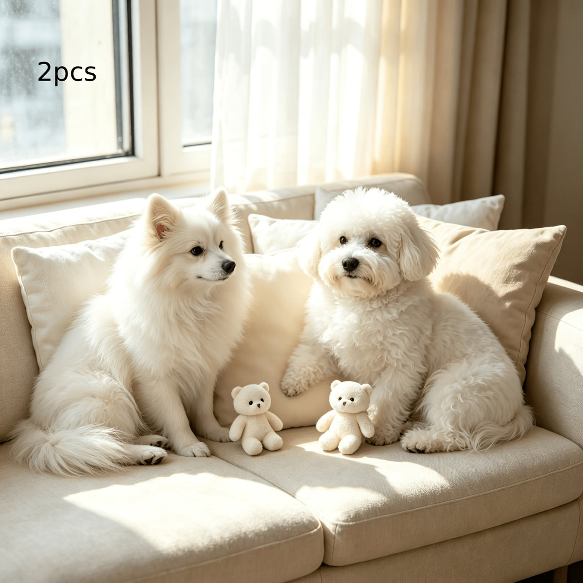 2/4/6pcs Mini Bear Pet Plush Toys, Stress Relief And Fun Dolls for Dogs And Cats, Soft And Durable, Companionship And Entertainment, Home Sofa Interactive Play, Short Plush Safe Fabric, Small Pet Comfort And Gifts